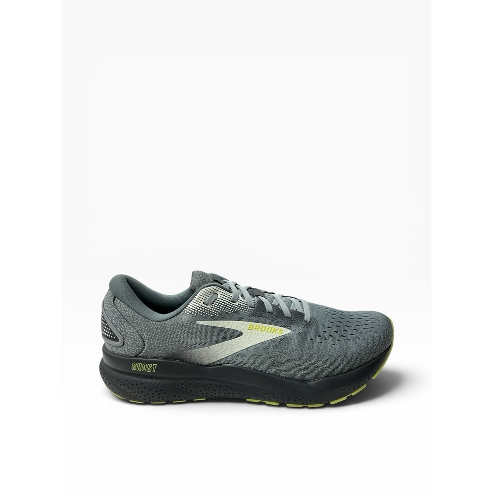 Brooks Men's Ghost 16 running shoes in a grey and lime colorway Size 11 No Box